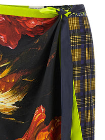 Dries Van Noten Wrap Sarong Skirt Gold