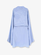 Balenciaga Women's Wrap Silk Mini Dress Blue, view 4