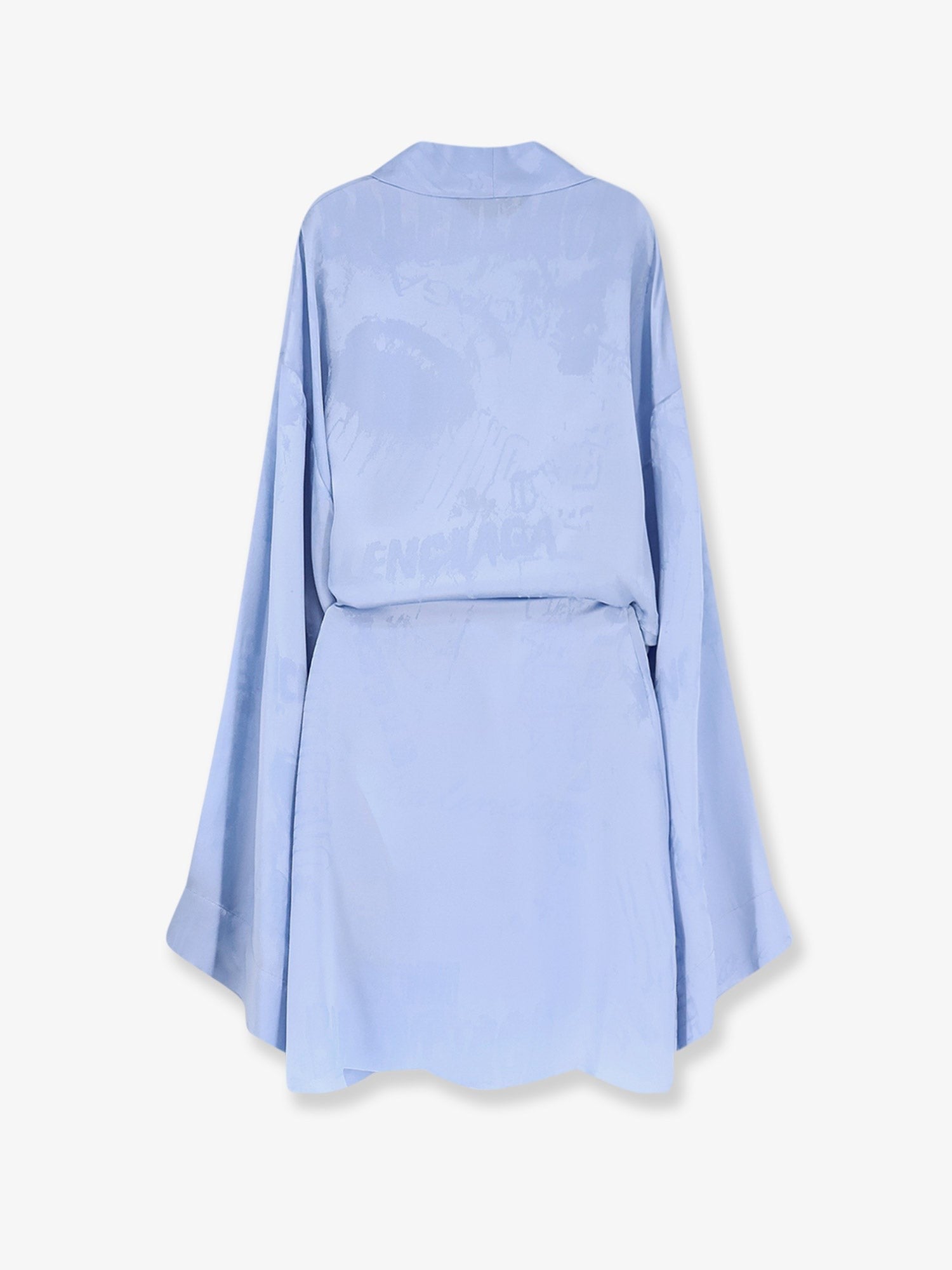 Balenciaga Women's Wrap Silk Mini Dress Blue