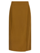 Alberto Biani Wrap Skirt Brown