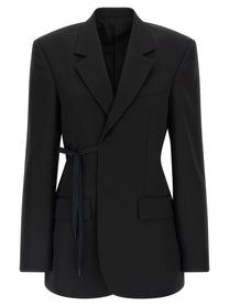 Balenciaga Wrap Tailored Blazer Black