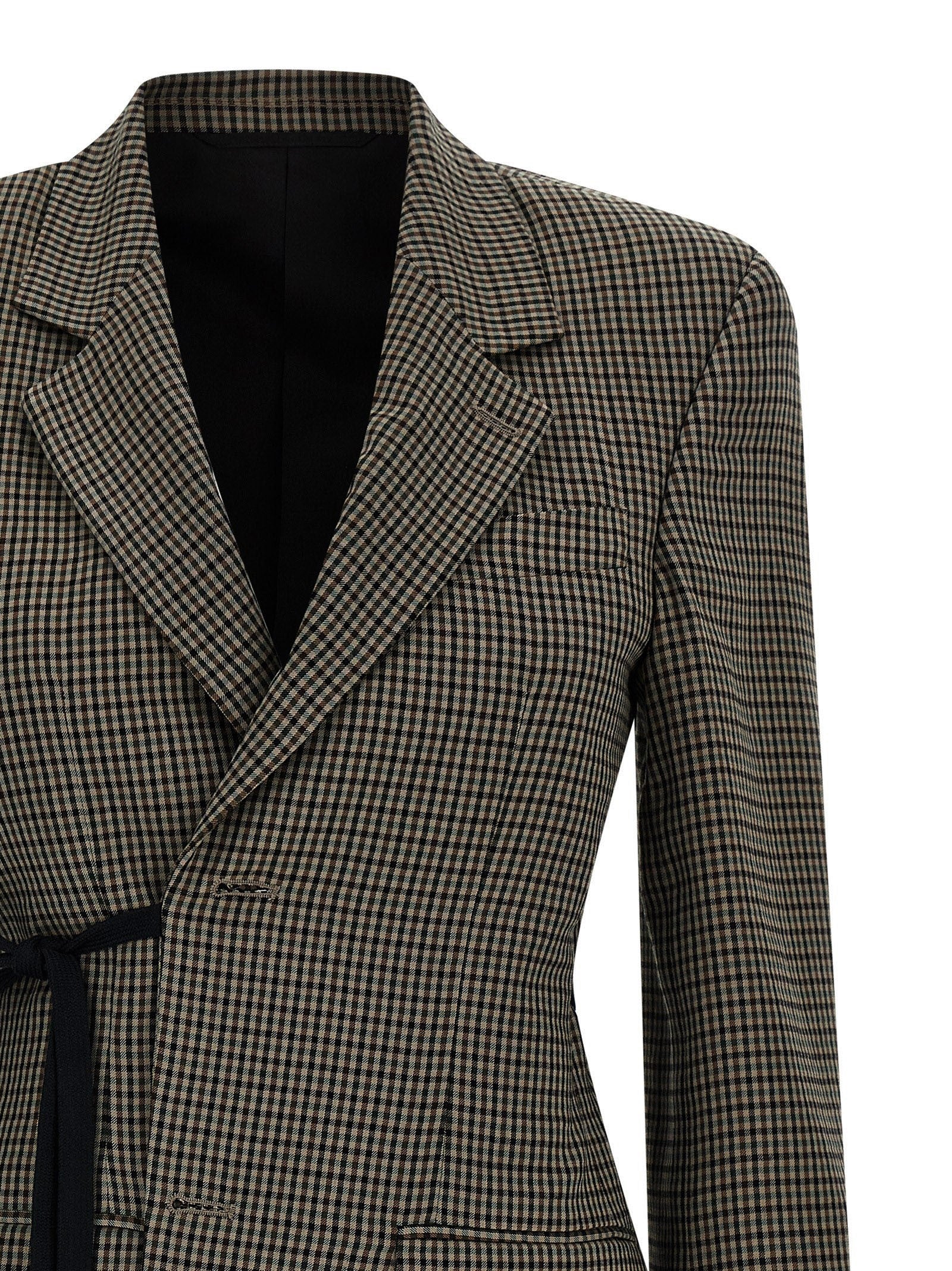 Balenciaga Wrap Tailored Blazer Brown