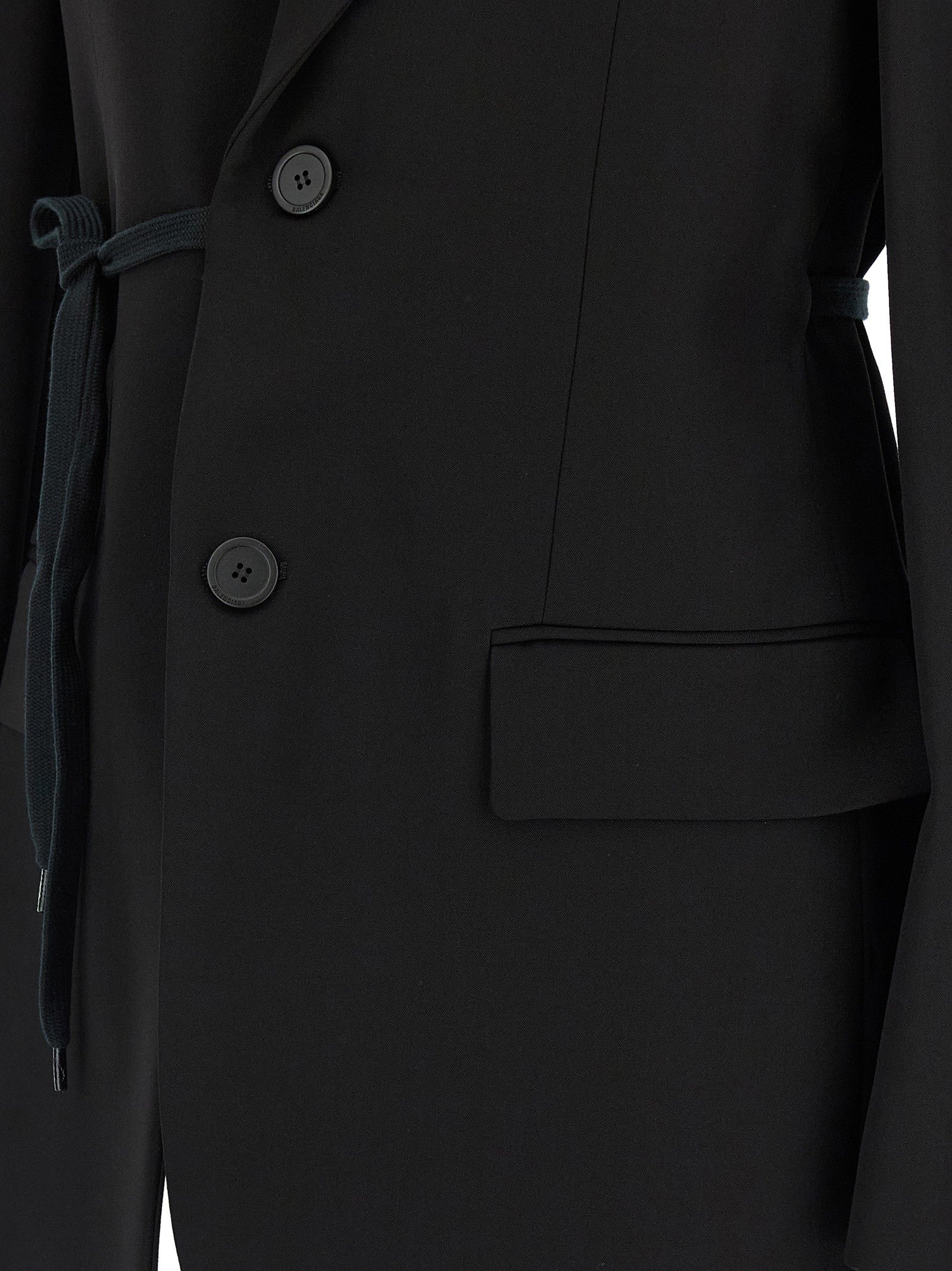 Balenciaga Wrap Tailored Blazer Black
