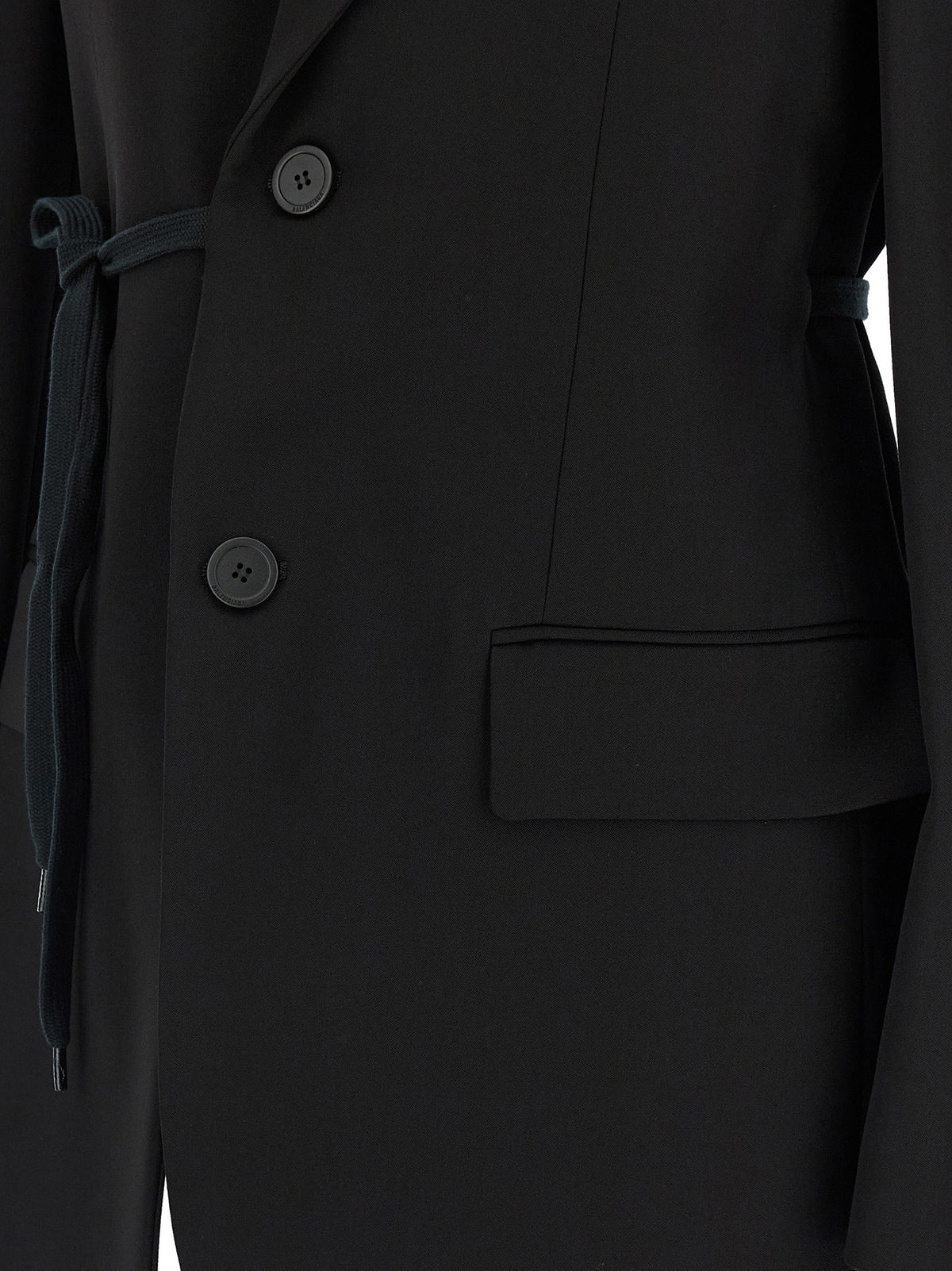 Balenciaga Wrap Tailored Blazer Black, view 5