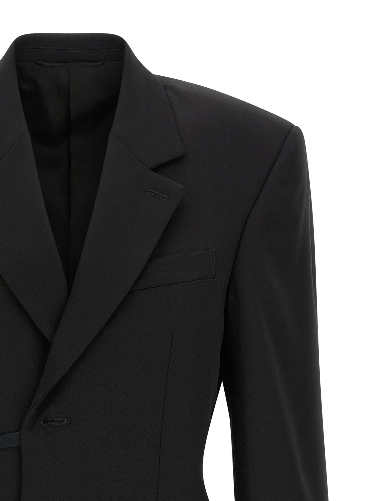 Balenciaga Wrap Tailored Blazer Black, view 3