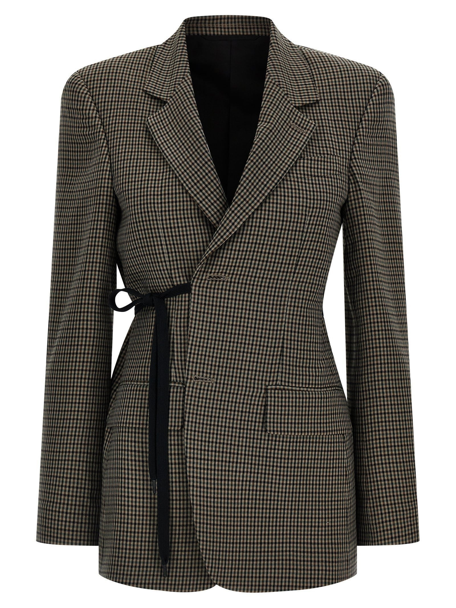 Balenciaga Wrap Tailored Blazer Brown