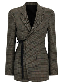 Balenciaga Wrap Tailored Blazer Brown