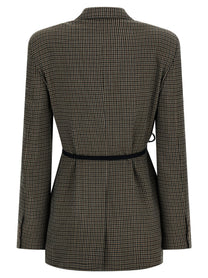 Balenciaga Wrap Tailored Blazer Brown