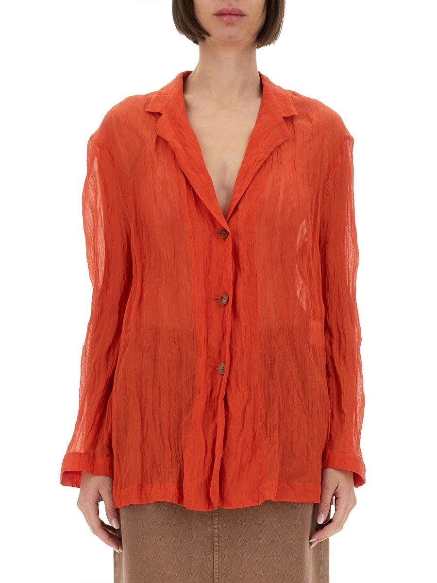 Alysi Women's Wrinkled Effect Shirt Red Alysi