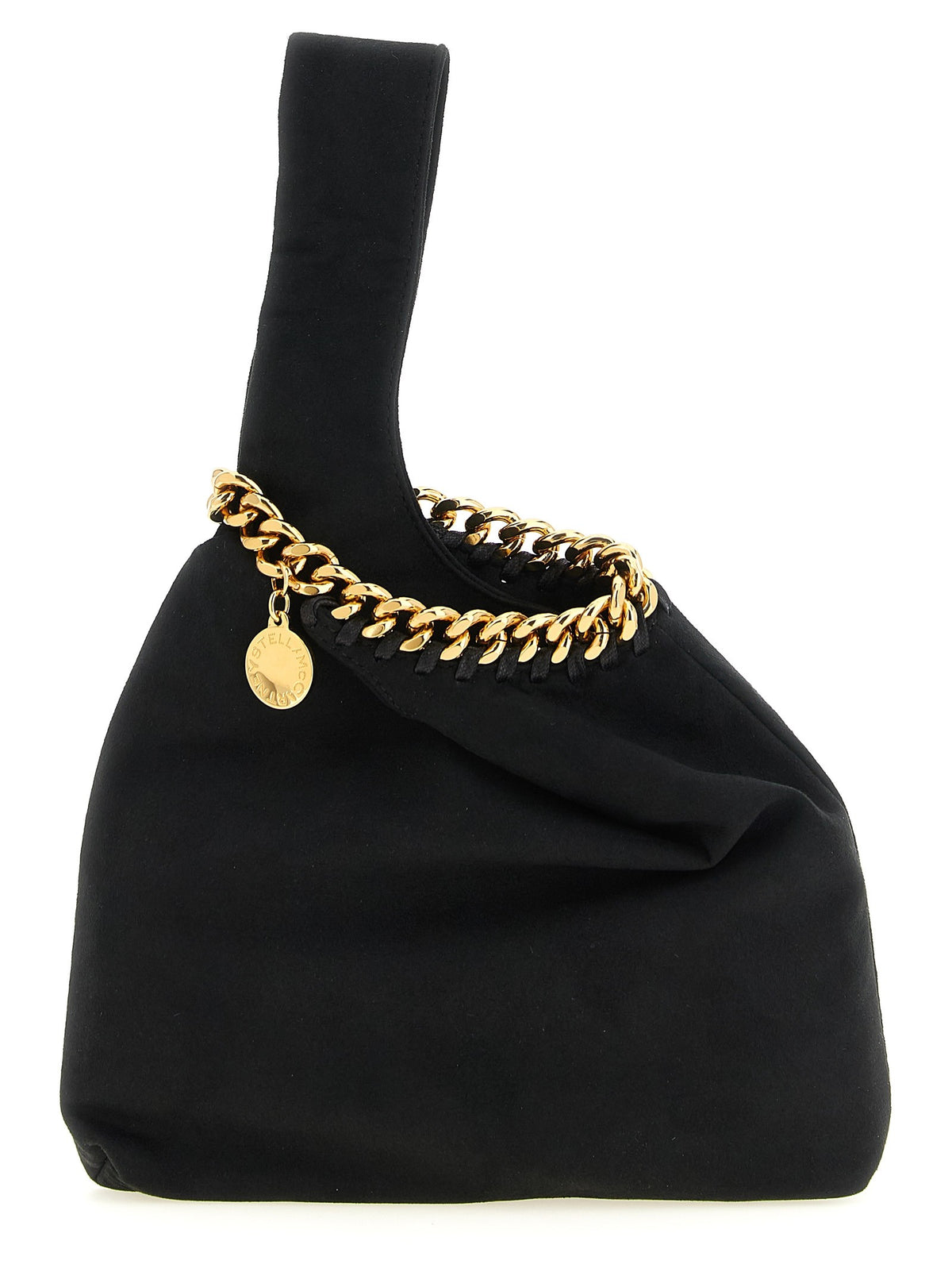 Stella McCartney Wristlet Suede Handbag Black