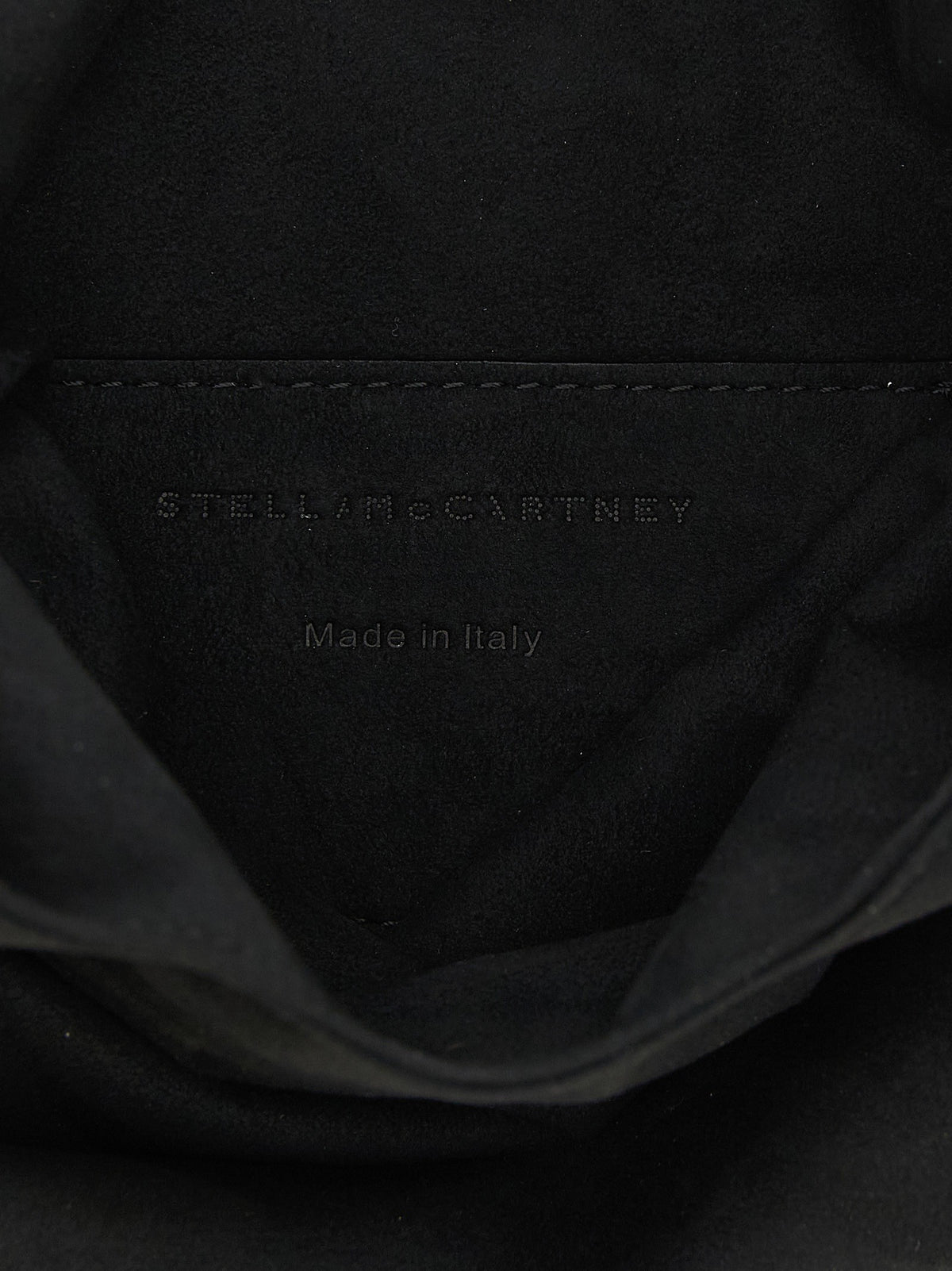 Stella McCartney Wristlet Suede Handbag Black, view 5