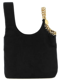 Stella McCartney Wristlet Suede Handbag Black, view 3