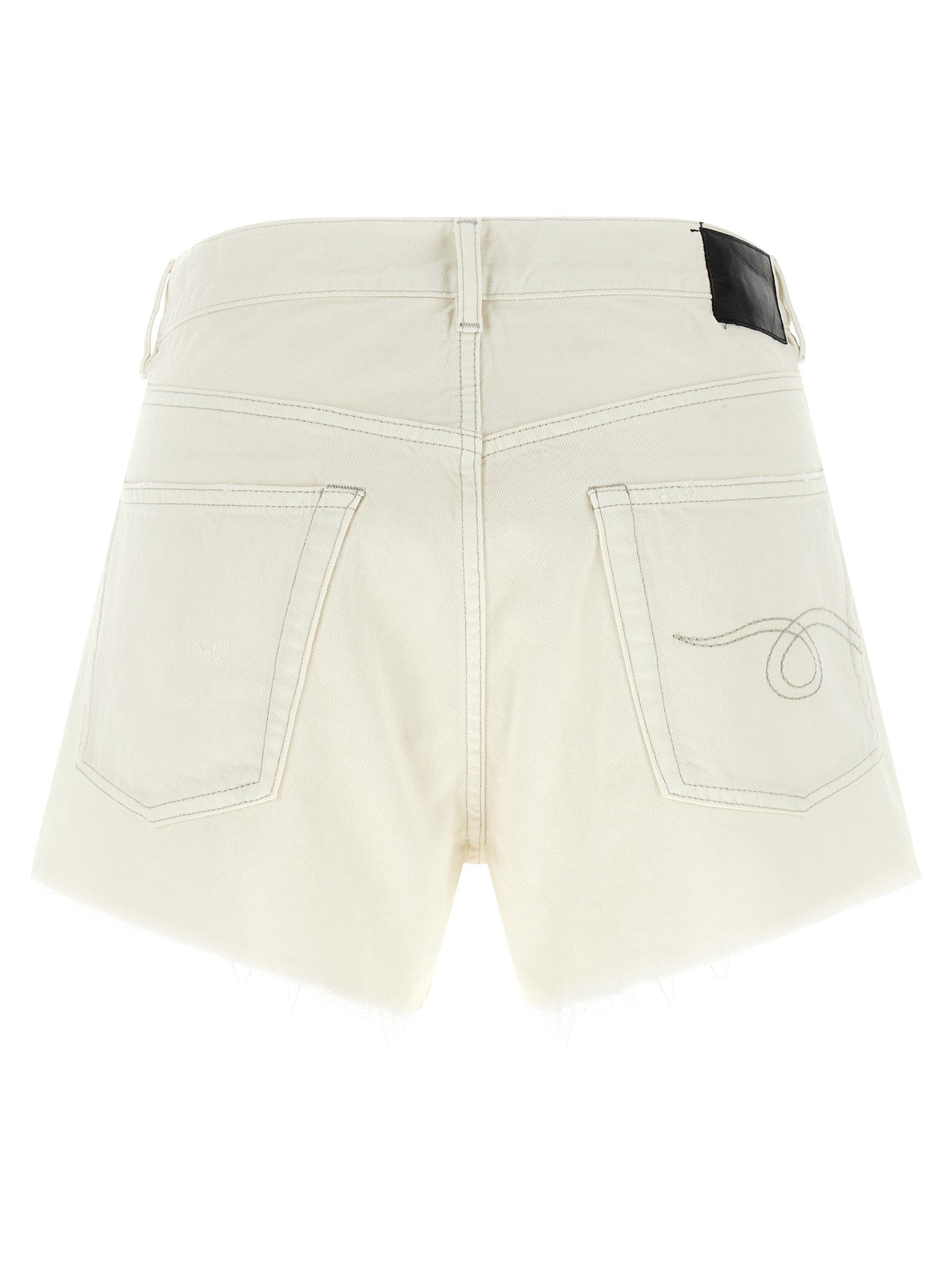 R13 BF Shorts White