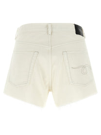 R13 BF Shorts White