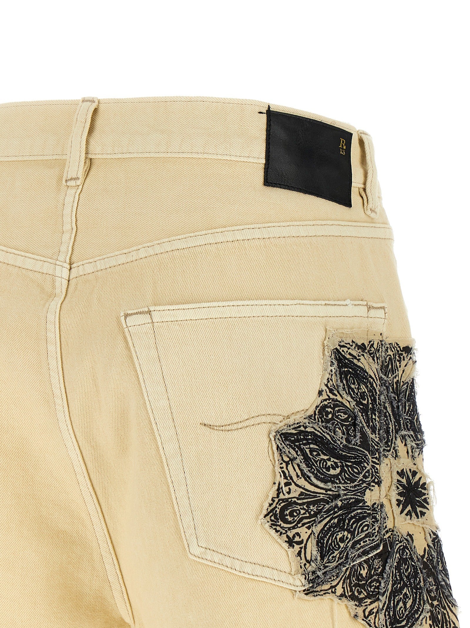 R13 BF Shorts Beige