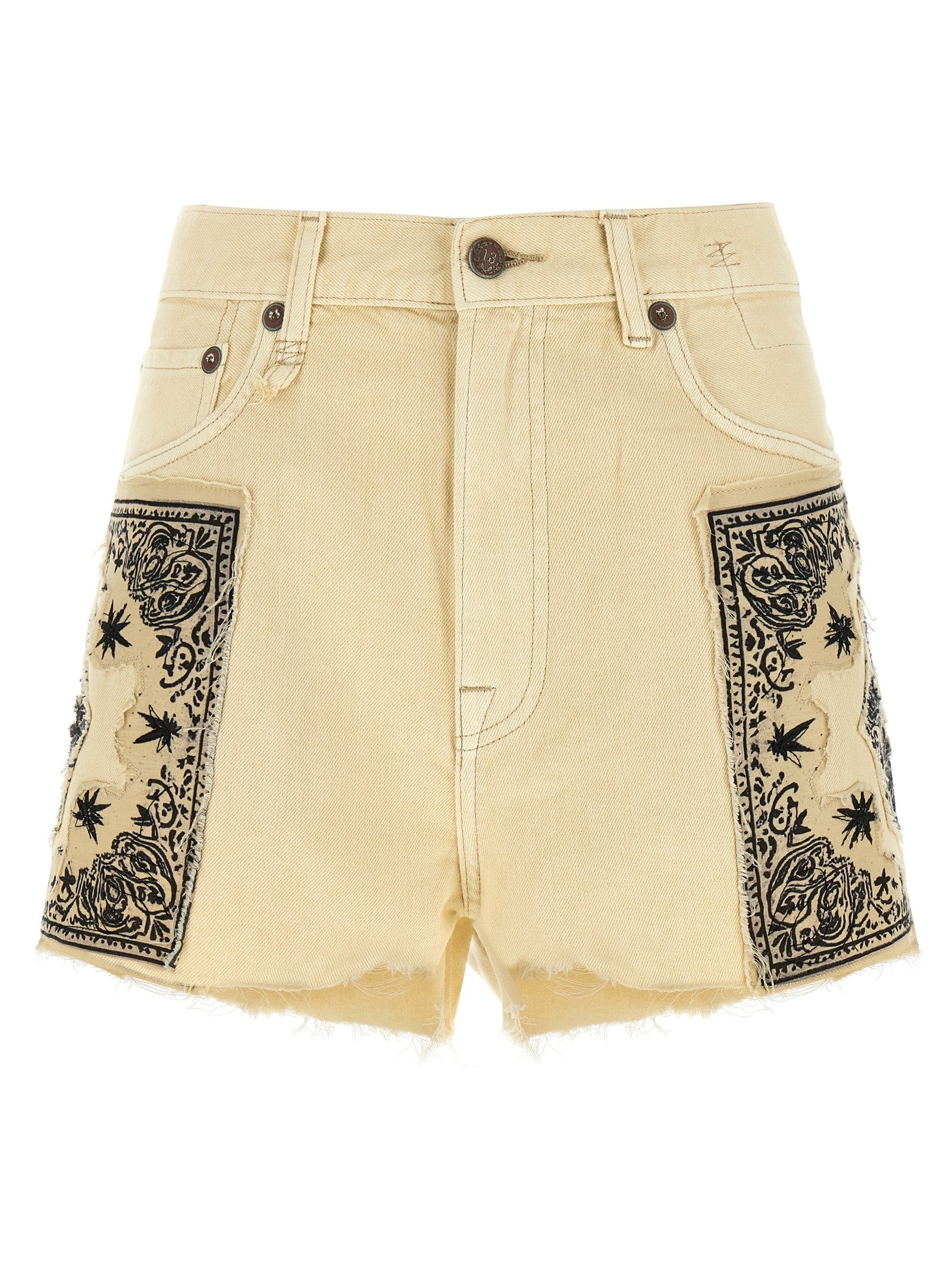 R13 BF Shorts Beige