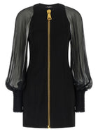 Balmain XL Zip Dress Black