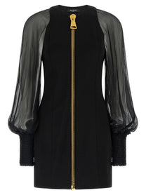 Balmain XL Zip Dress Black