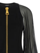 Balmain XL Zip Dress Black, view 3