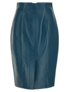 Balmain XL Zip Skirt Blue