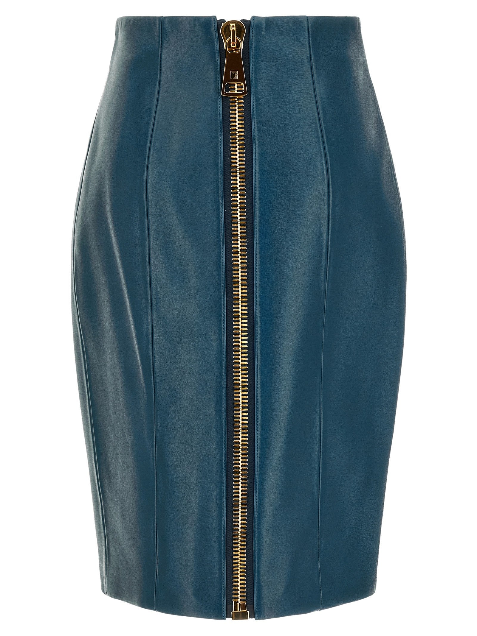 Balmain XL Zip Skirt Blue