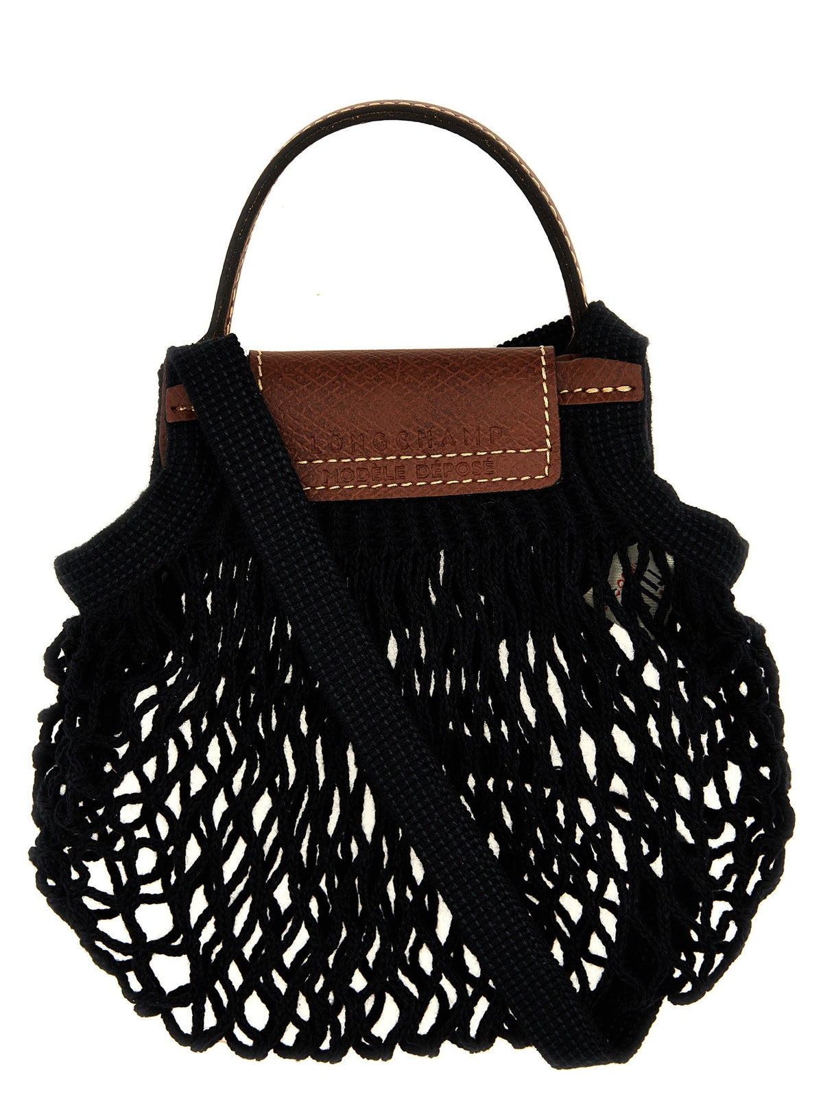 Longchamp Women's Le Pliage Filet Mesh Crossbody Bag Black