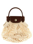 Longchamp XS Le Pliage Filet Crossbody Bag Beige