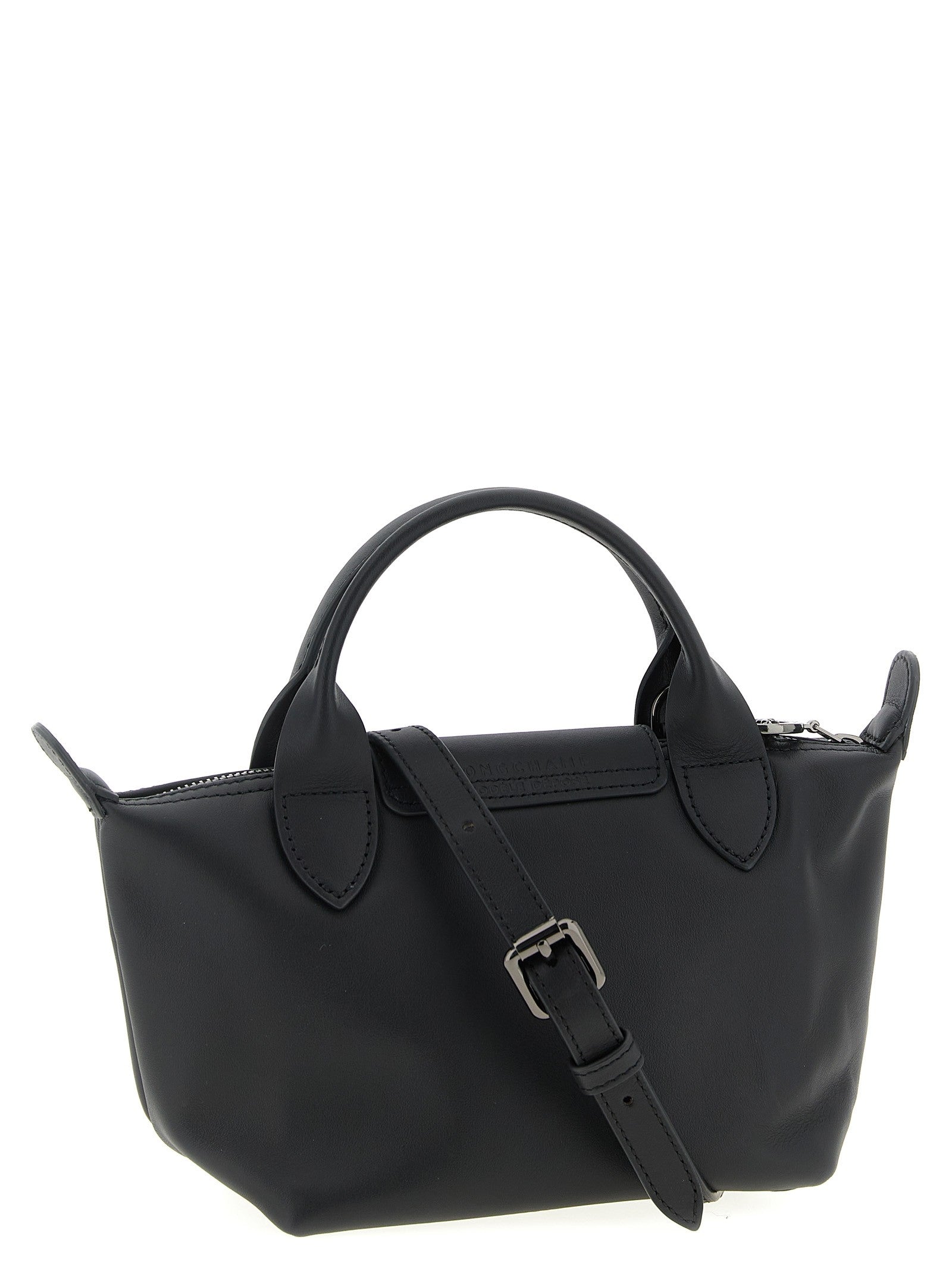 Longchamp Women's Le Pliage Xtra XS Leather Crossbody Bag Black