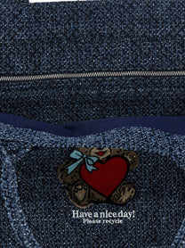 Ganni Xxl Bear Shopping Bag Blue