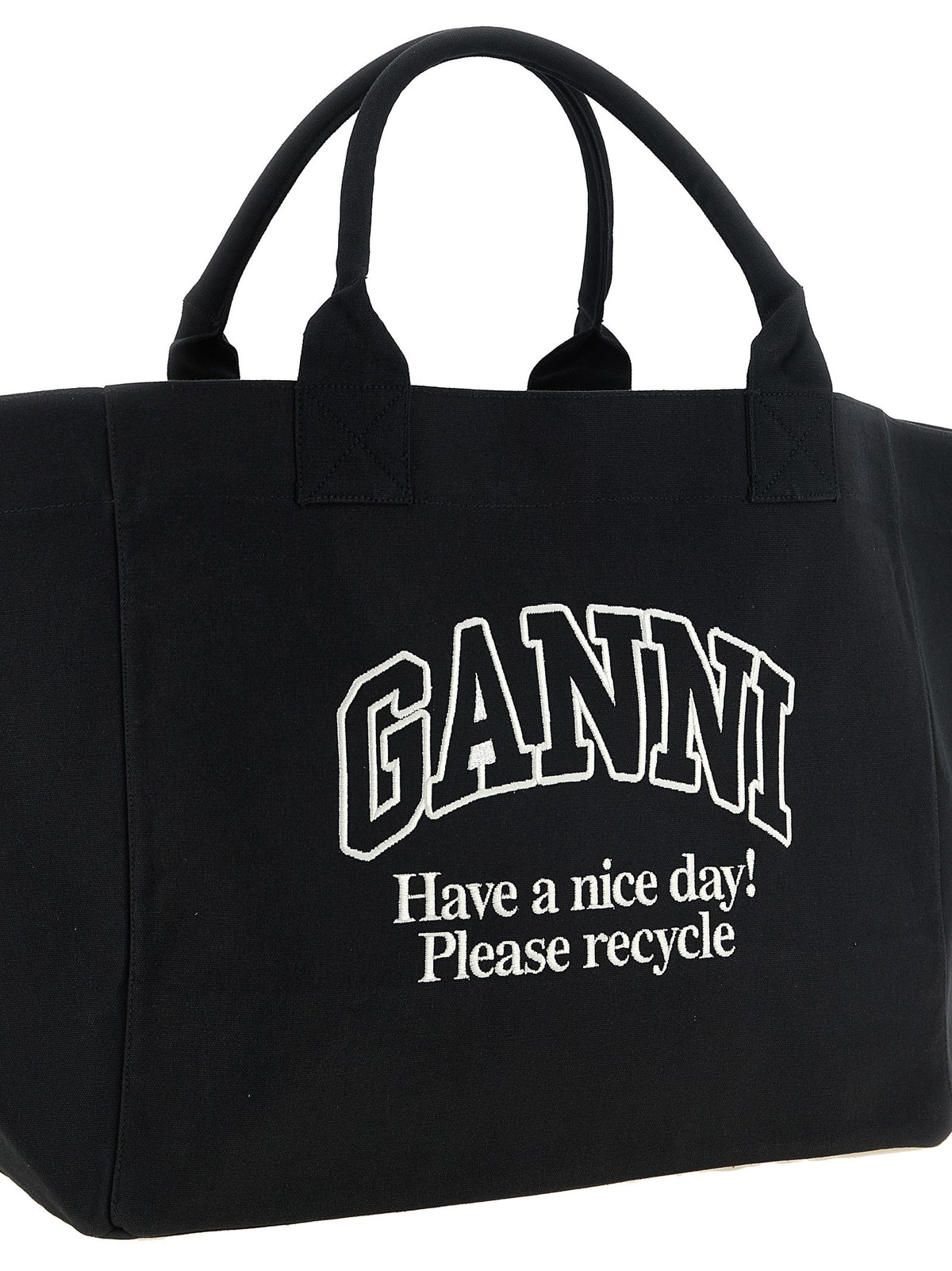 Ganni Xxl Shopping Bag Black