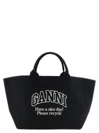 Ganni Xxl Shopping Bag Black