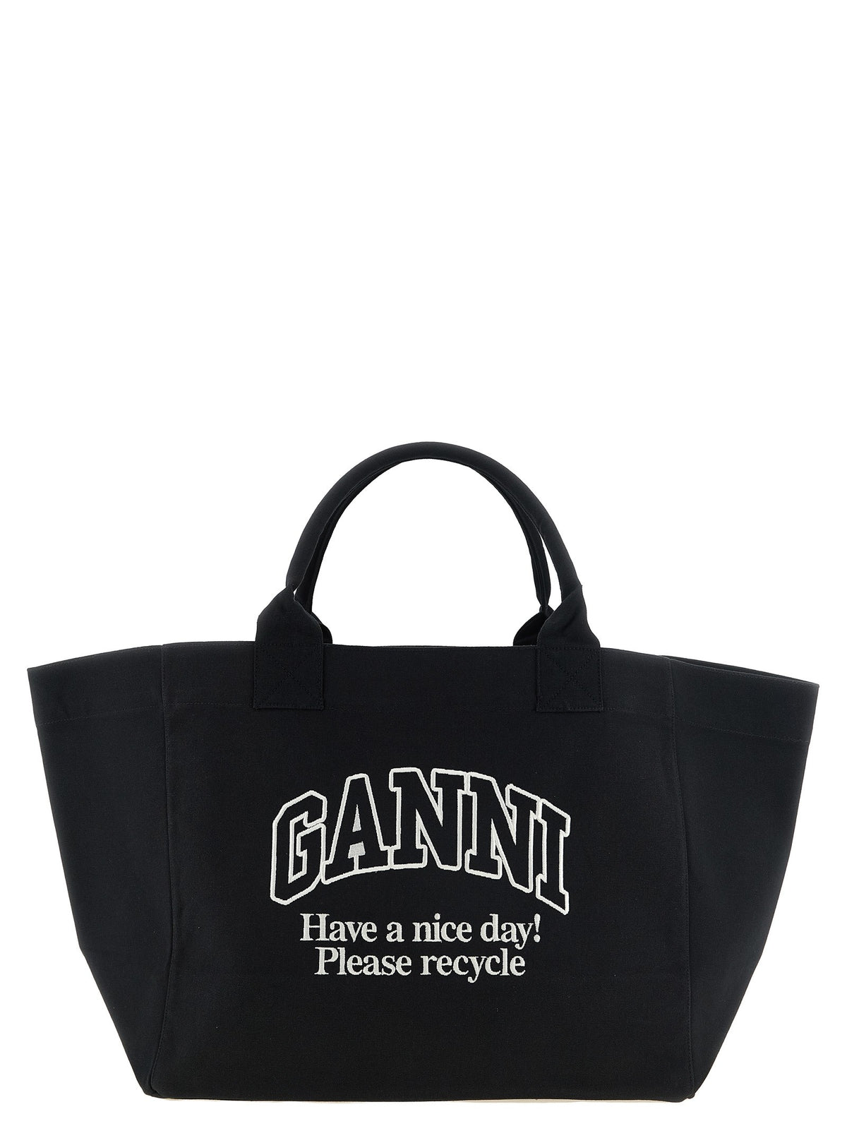 Ganni Xxl Shopping Bag Black