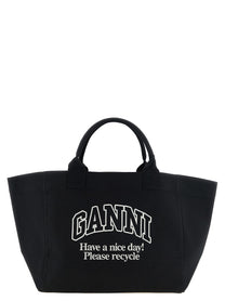 Ganni Xxl Shopping Bag Black