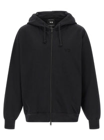 Y-3 Brushed Terry Zip Hoodie Black