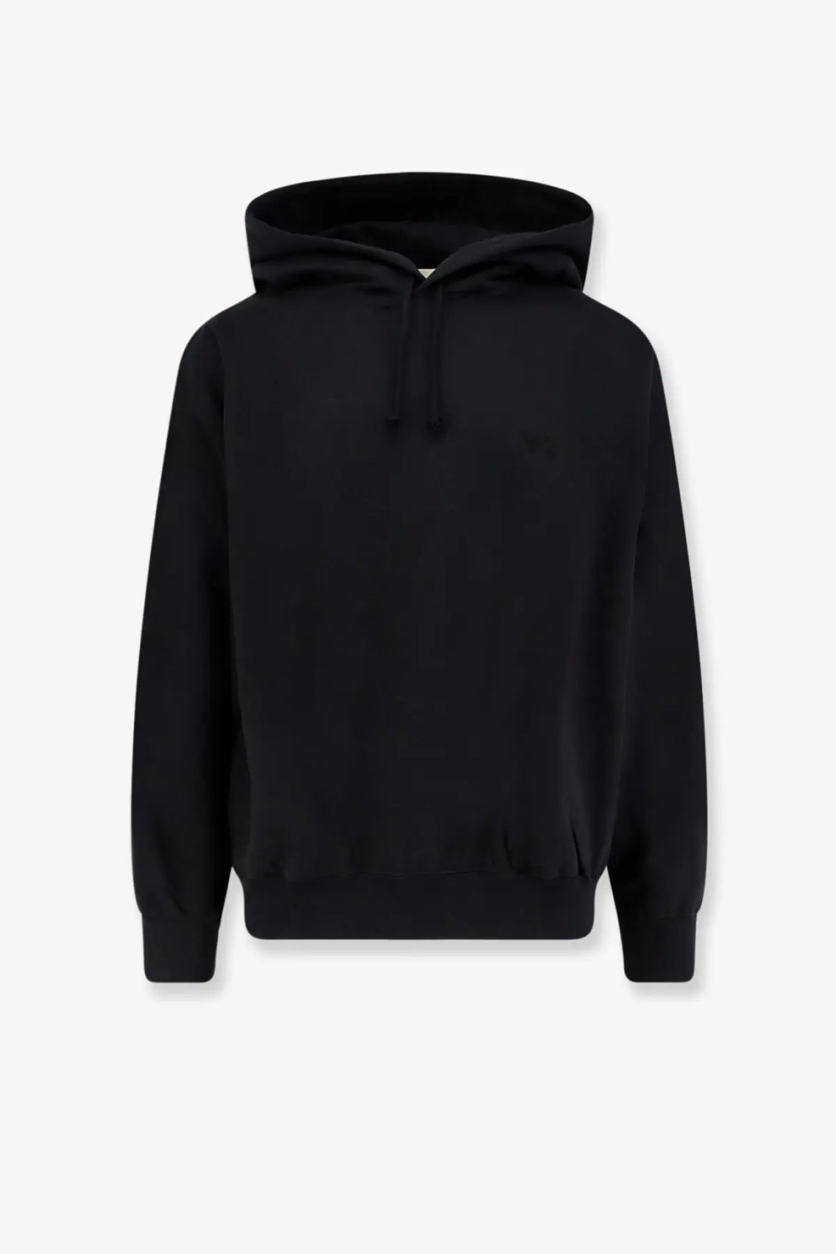Y-3 men’s black cotton sweatshirt with a minimalist design and subtle branding on the chest