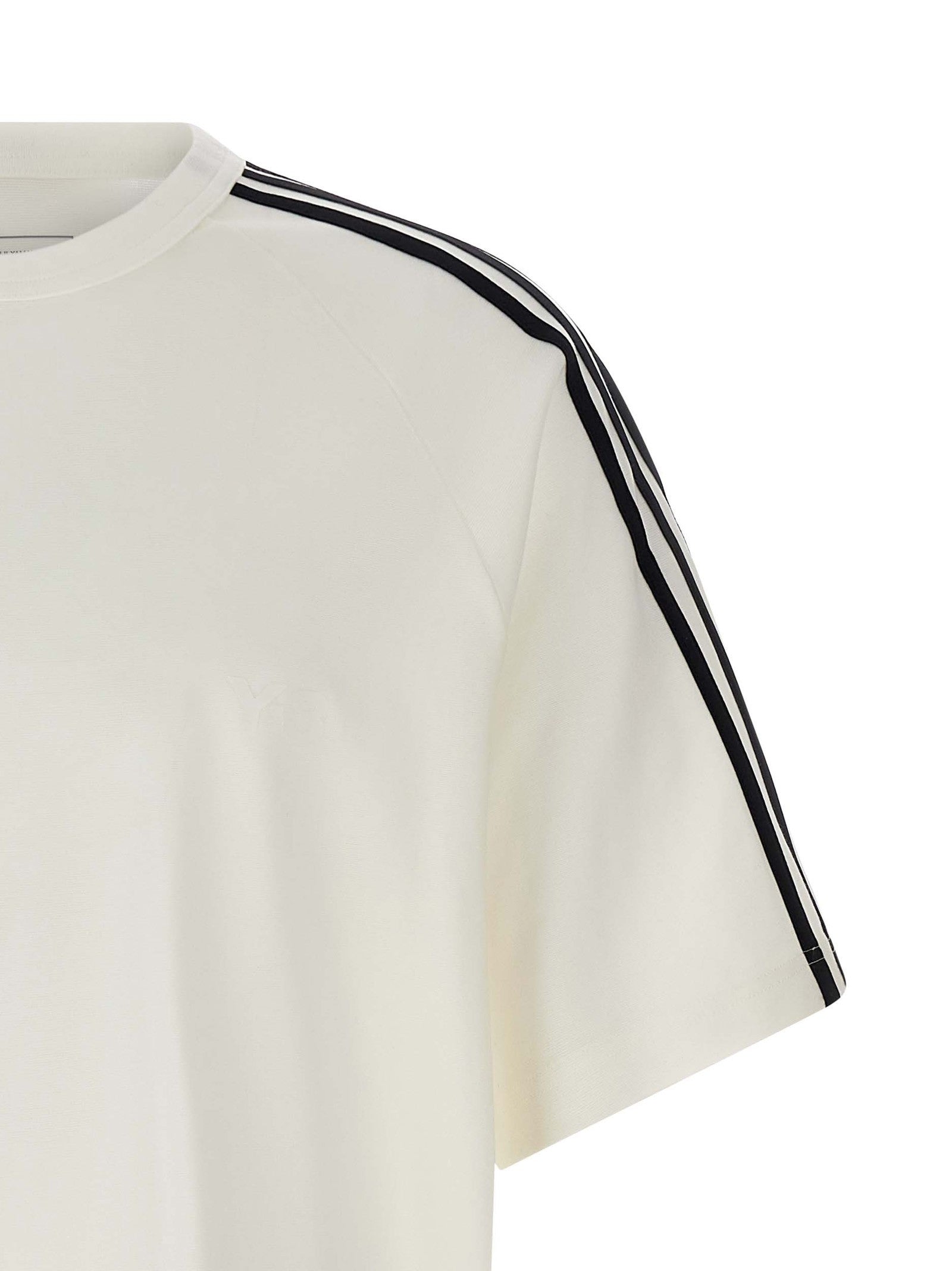 Y-3 Short Sleeve Tee Stripes Shirt White