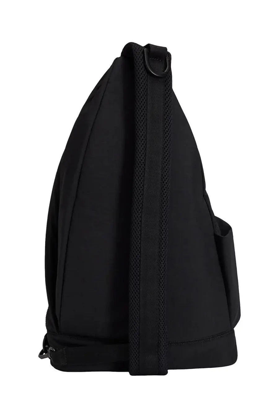 Y-3 unisex shoulder bag black nylon sling bag with mesh side panel and adjustable shoulder strap