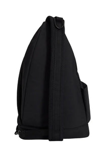 Y-3 unisex shoulder bag black nylon sling bag with mesh side panel and adjustable shoulder strap