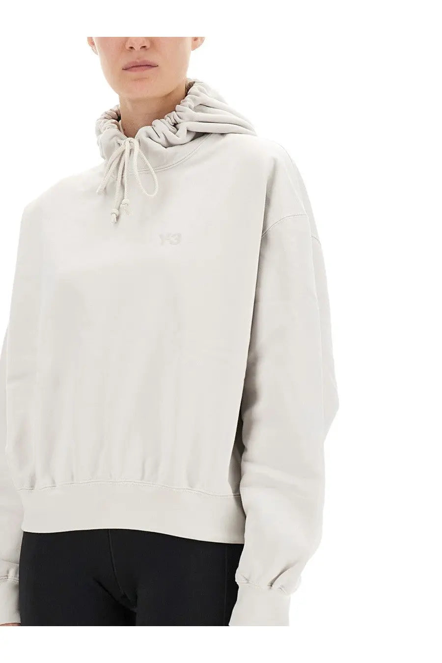 Y-3 Women's Hooded Sweatshirt White, view 4