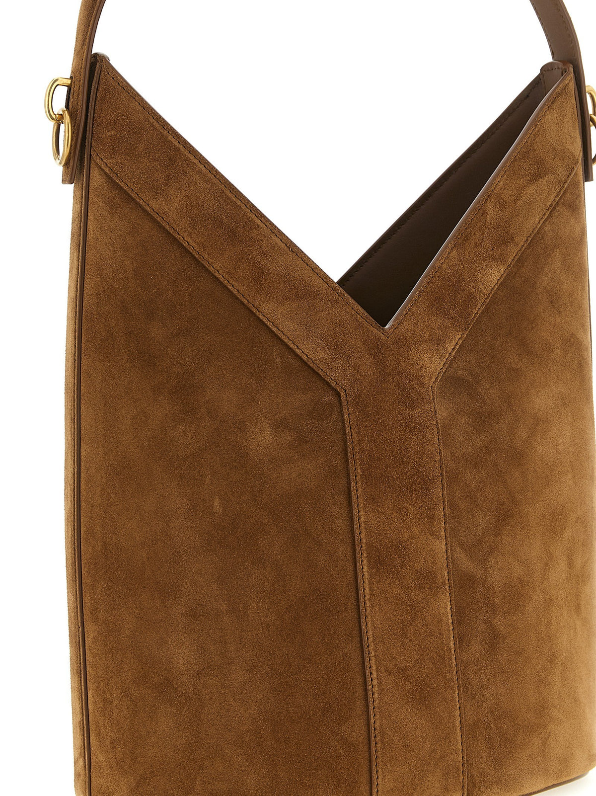 Saint Laurent Long Shoulder Bag Brown, view 3