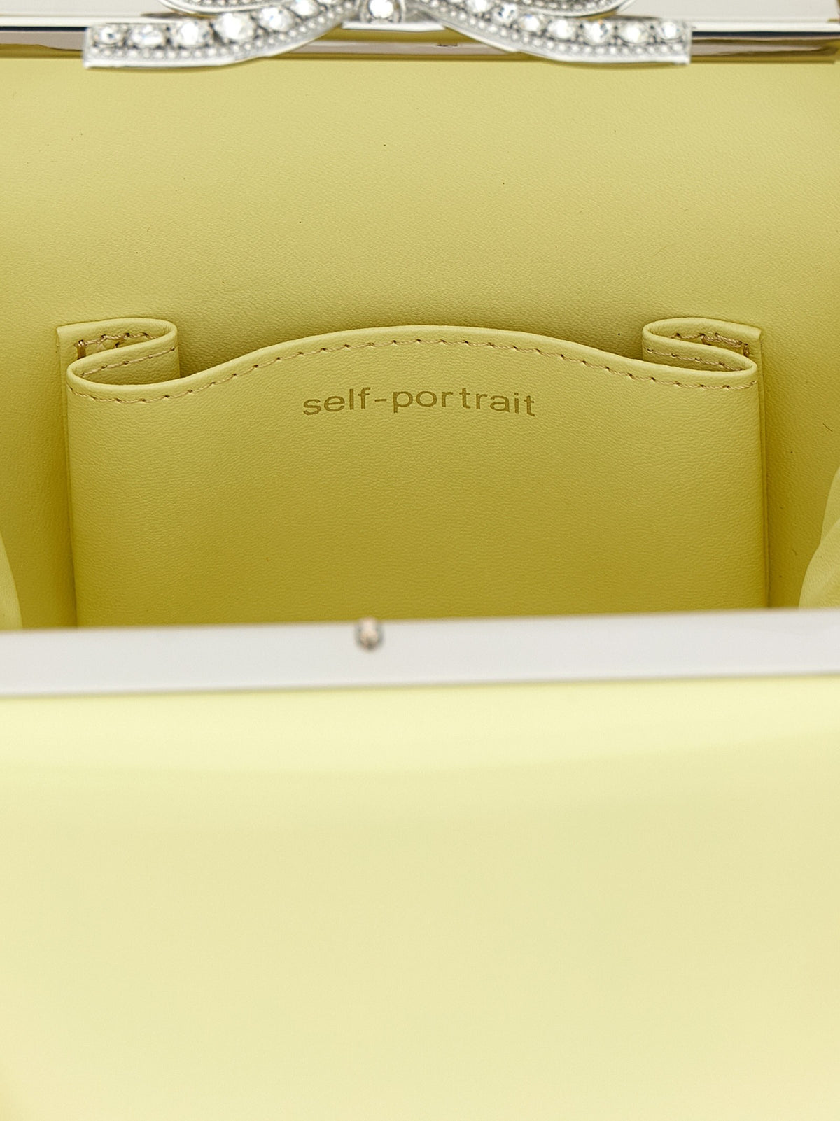 self-portrait Yellow Leather Bag Handbag Yellow, view 4