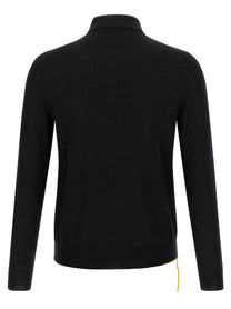 Fendi Yellow Stitching Polo Shirt Black, view 2