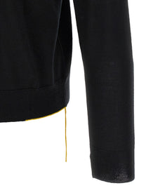 Fendi Yellow Stitching Sweater Black, view 4