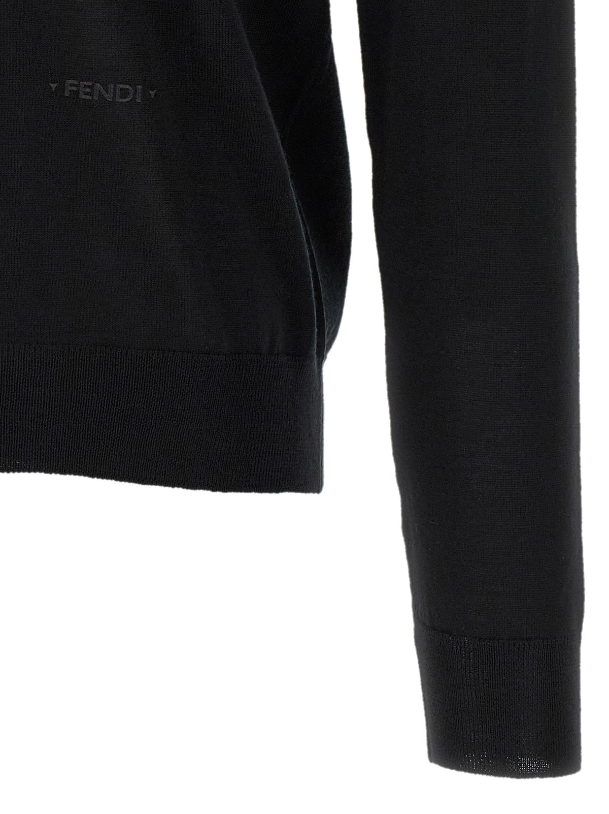 Fendi Yellow Stitching Sweater Black, view 5