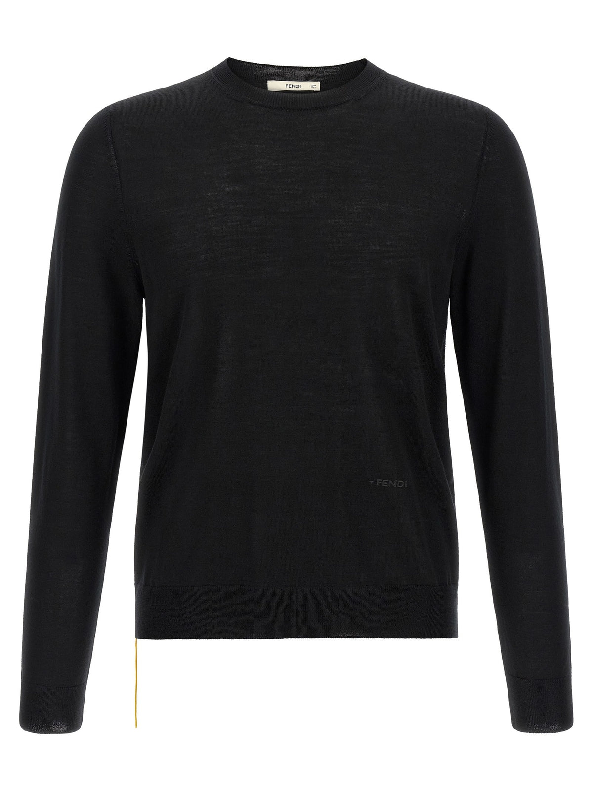 Fendi Yellow Stitching Sweater Black