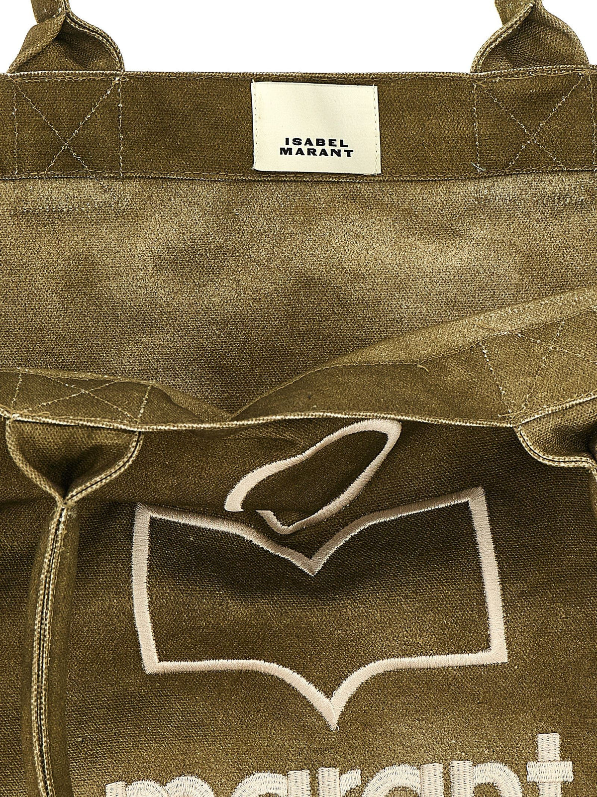 ISABEL MARANT Yenky Small Shopping Bag Green, view 4