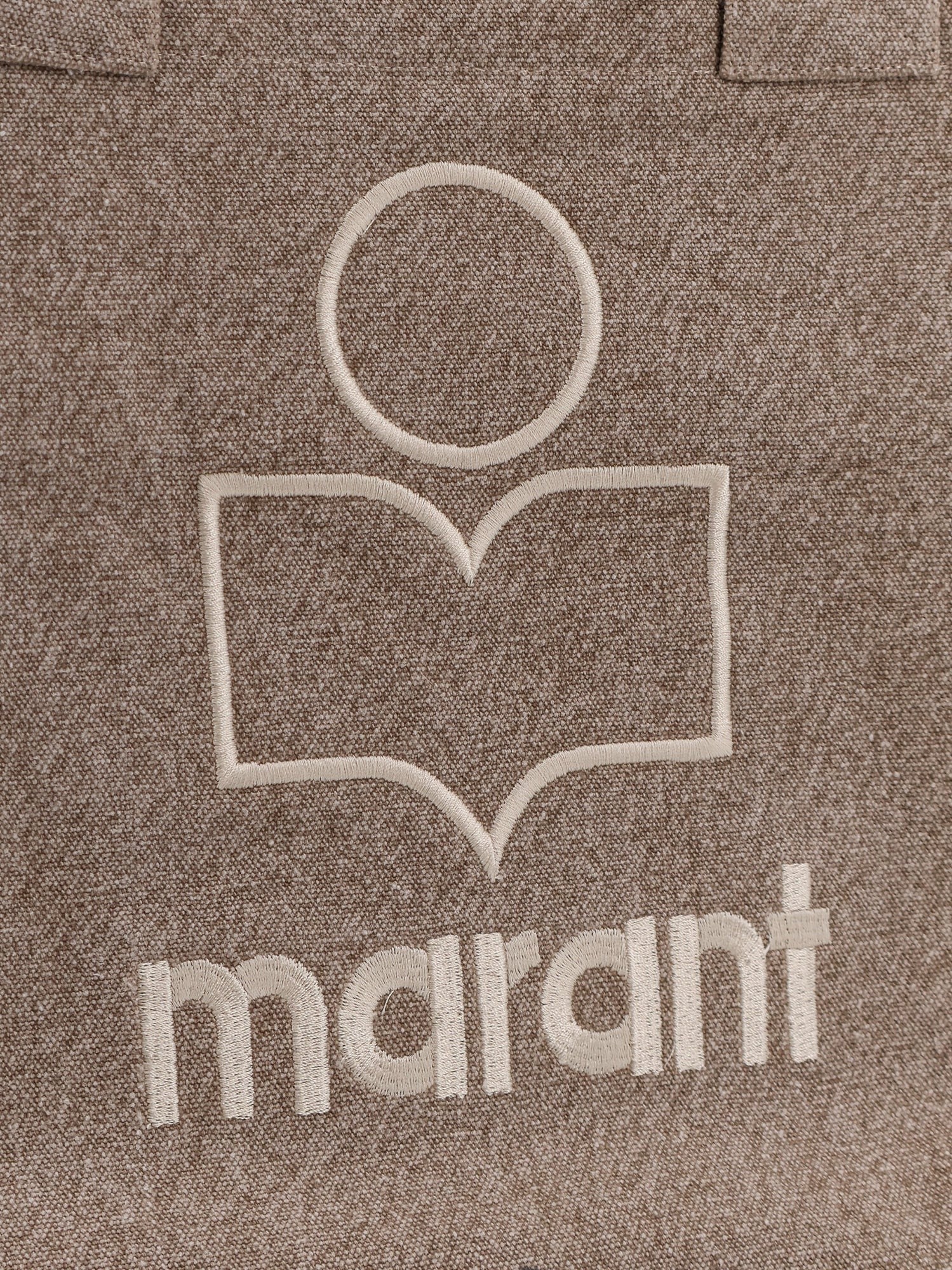 Isabel Marant Women's Yenky Zipped Cotton Shoulder Bag Beige