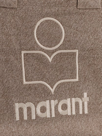 Isabel Marant Women's Yenky Zipped Cotton Shoulder Bag Beige