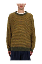 YMC Men's Black Palm Sweater Green