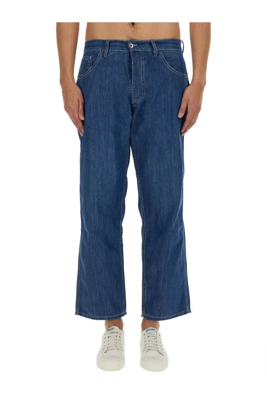 Ymc men’s jeans bez blue blue denim jeans with straight-leg cut and classic five-pocket design